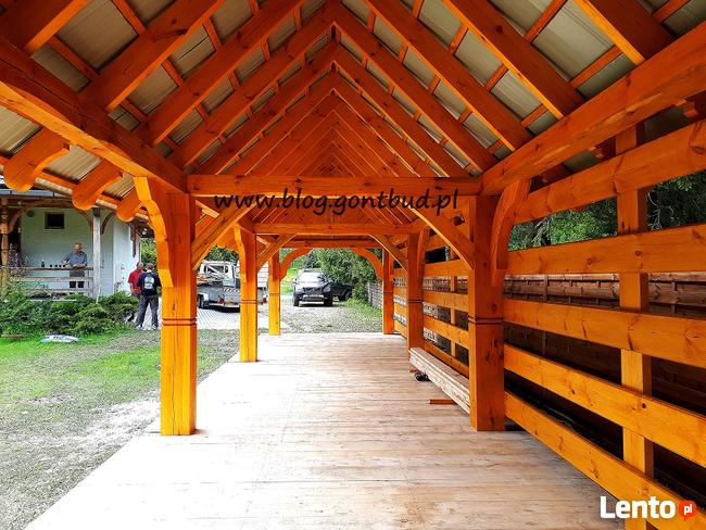 Garaż drewniany wiata drewutnia altanka ogrodowa altana