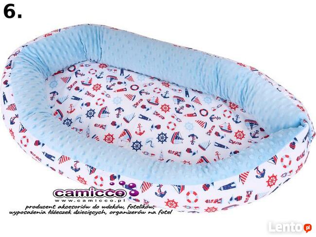 DUŻY DWUSTRONNY KOKON gniazdko NIEMOWLĘCE Z MATERACYKIEM koj