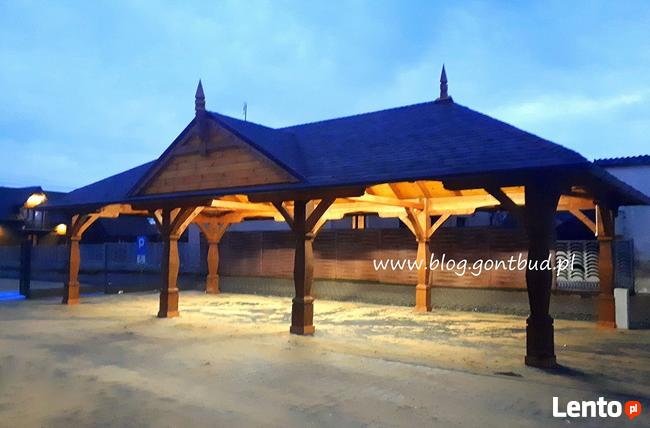 Garaż drewniany wiata drewutnia altanka ogrodowa altana