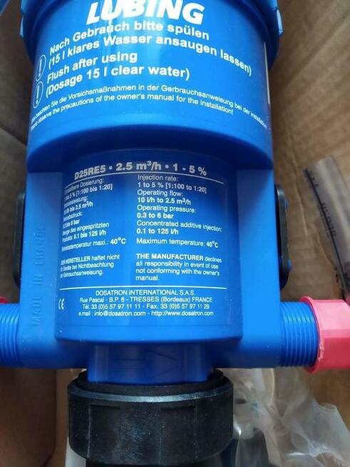 Kupię zepsute dozowniki Dosatron