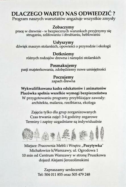 Zajęcia warsztaty stolarskie dla dzieci. Edukacja techn-przy