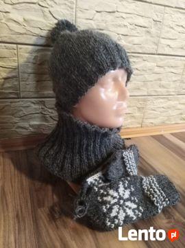 Swetry wełniane góralskie, skarpety, rękawice, czapki