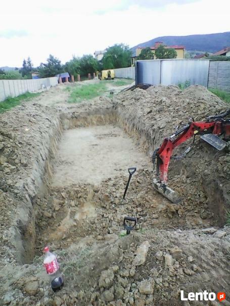 minikoparka usługi mini koparką wywrotka dreny ziemia