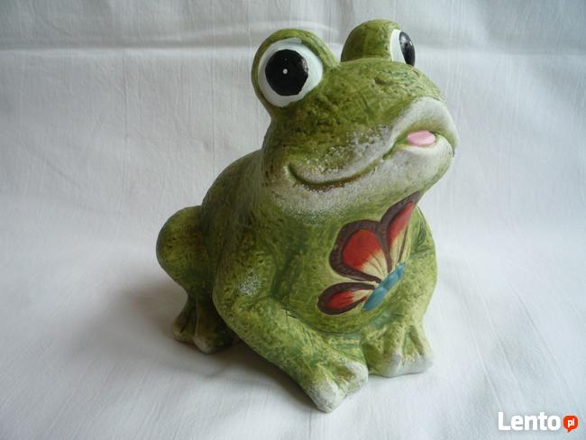 NOWA Żaba Żabka zielona figurka ceramika