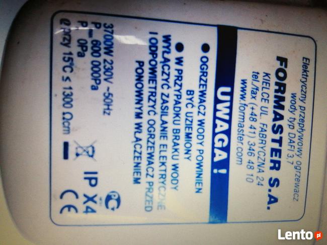 Kraków Przepływowy przepływu podgrzewacz wody DAFI ciepłej