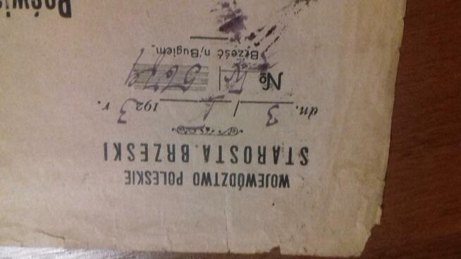 Poświadczenie Obywatelstwa z 1923 r. oryginalny dokument