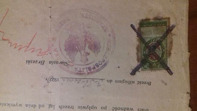 Poświadczenie Obywatelstwa z 1923 r. oryginalny dokument