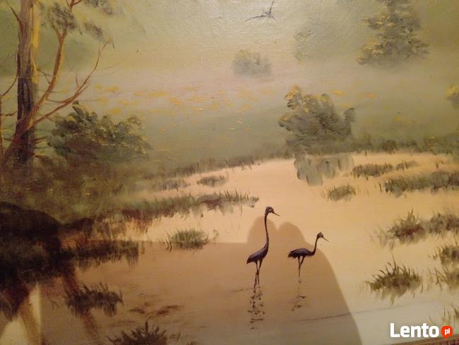 Obraz olejny- płótno 1957 krajobraz Stefan Sadowski