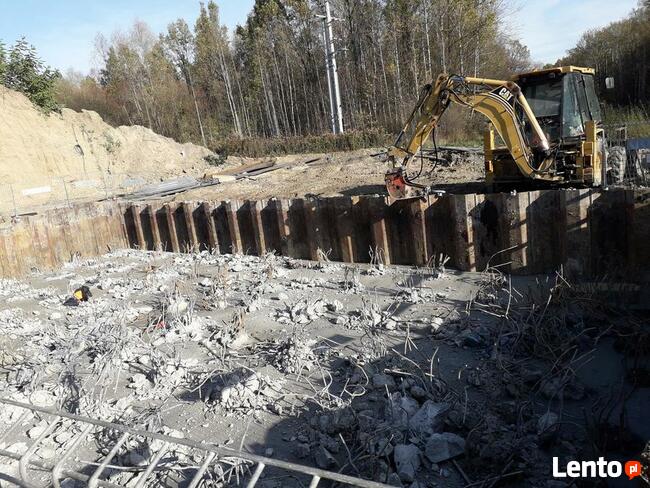 Roboty ziemne Wykopy Rozbiórki Wyburzenia Kucie Młot Wywóz