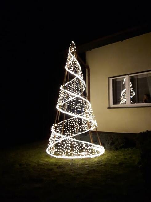 Bajeczna Choinka modern z oświetleniem 3,8m