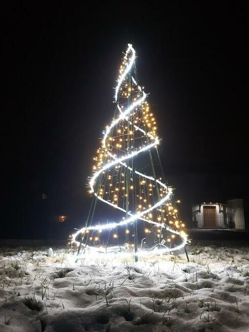 Bajeczna Choinka modern z oświetleniem 3,8m