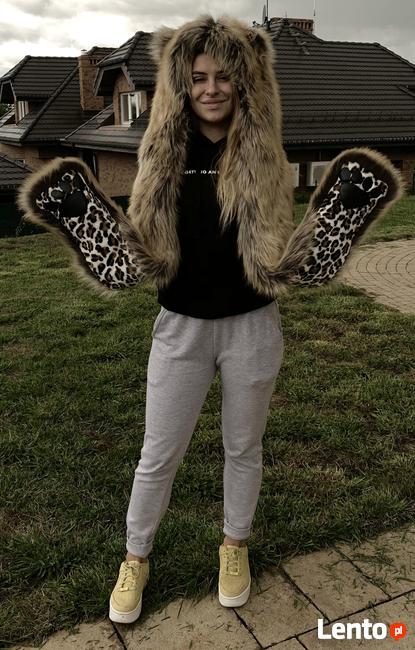 Unikatowa Czapka lisek z szalem - włoski design!!!