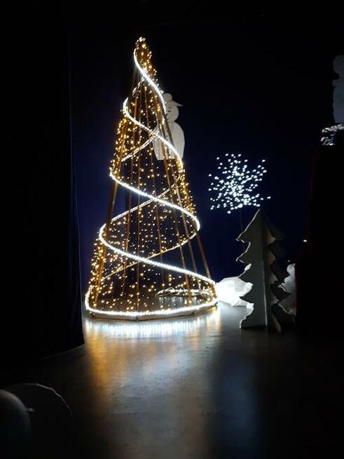 Bajeczna Choinka modern z oświetleniem 3,8m