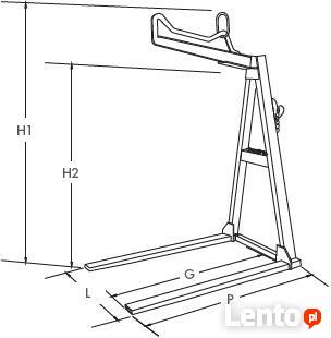 Ultra lekkie Widły BUTTI do żurawia dźwigu 600-800 kg