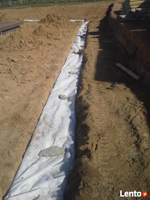 Odwodnienia drenaż odprowadzenie wody z rynien niwelacja ter