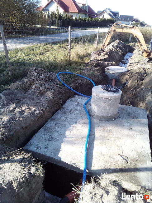 Odwodnienia drenaż odprowadzenie wody z rynien niwelacja ter