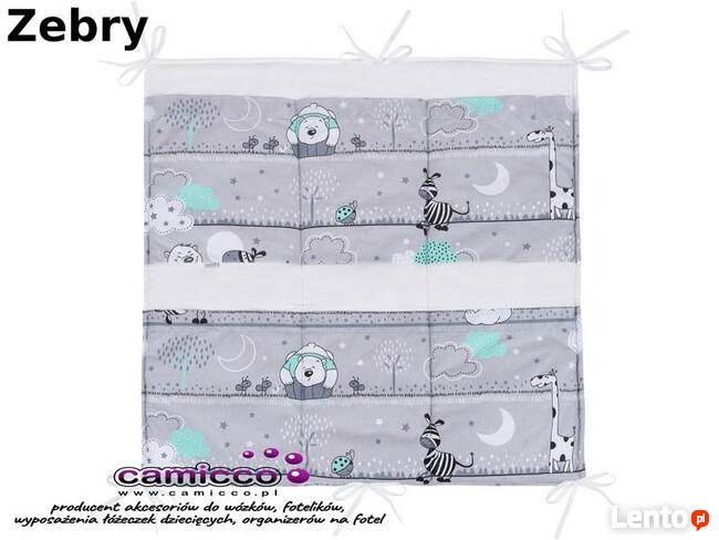 Organizer PRZYBORNIK na łóżeczko do łóżeczek 60 x 60