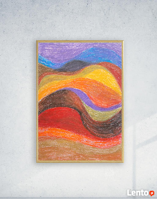 kolorowy rysunek, nowoczesny obraz 21x30