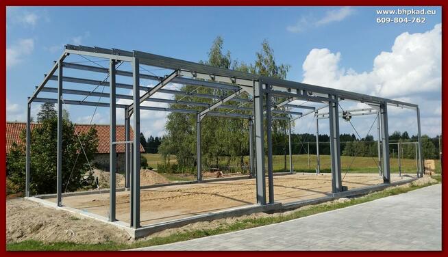 Konstrukcje stalowe. 10x20x4,5m. BHP KAD. Hale stalowe.