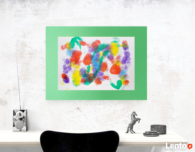 kolorowy rysunek 30x40, abstrakcja na ścianę