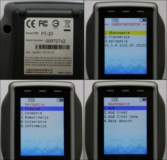 Inwentaryzator ARGOX PA-20 + Uchwyt