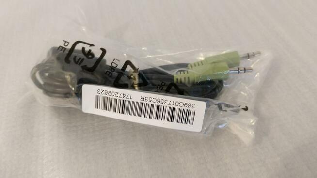 Kabel mini-jack 3.5 mm - mini-jack 3.5 mm 1.7m czarny - Pozn