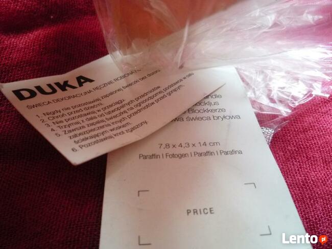 NOWA Duka Choinka Świeca dekoracyjna Beżowa perłowa