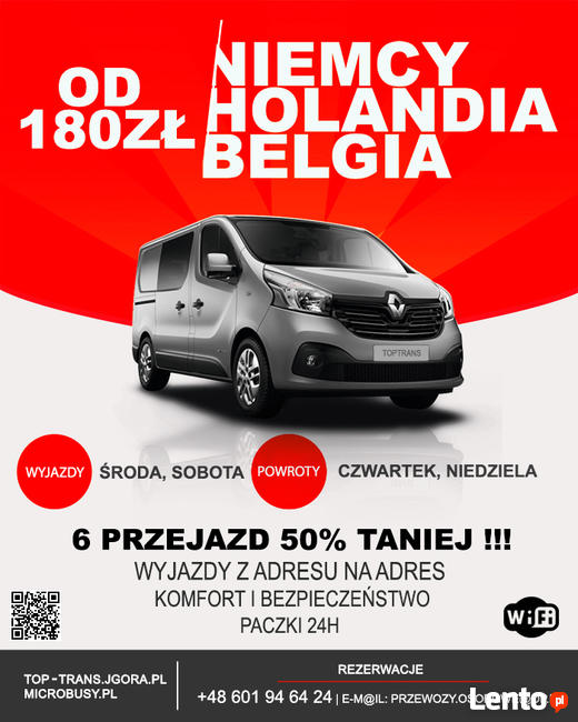 Przewóz Osób BUS Holandia Niemcy Belgia