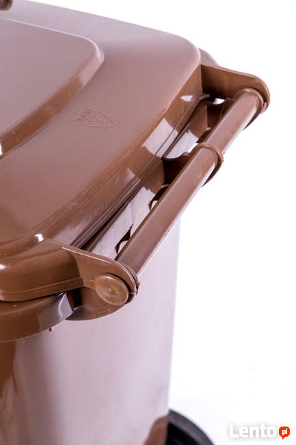 120L Kosz Pojemnik Kubeł Śmietnik na odpady śmieci BRĄZOWY