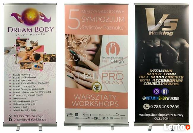 Ścianka wystawiennicza, Roll up, X-baner, Stoisko targowe