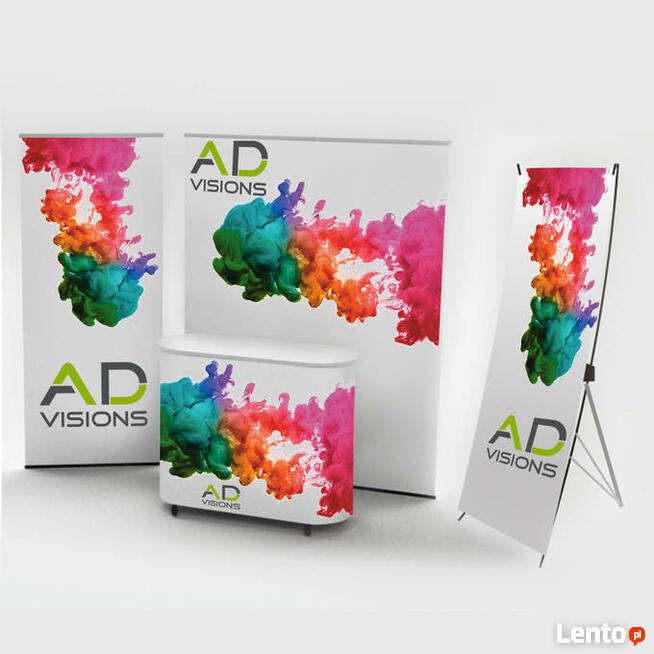 Ścianka wystawiennicza, Roll up, X-baner, Stoisko targowe