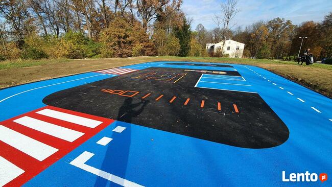 Strefa gier podwórkowych, chodnikowych, asfaltowych