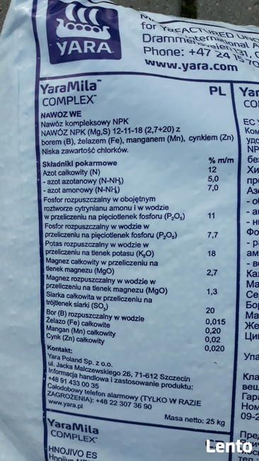 Nawóz Yara Mila complex 25kg, wieloskładnikowy WE
