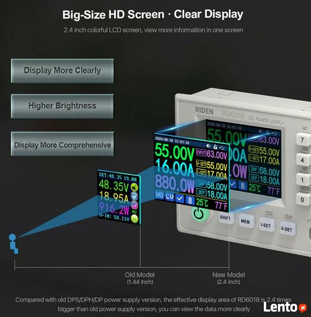 RD6018 moduł zasilający przetwornica z multimetr 60V 18A