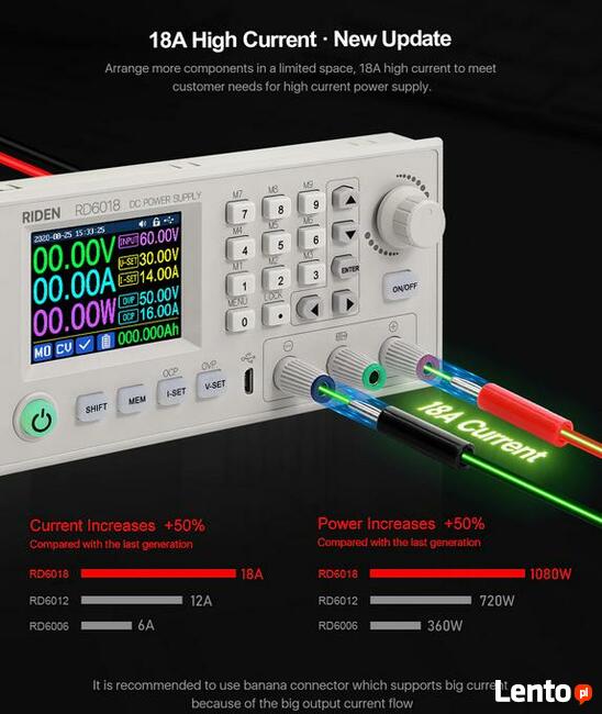 RD6018 moduł zasilający przetwornica z multimetr 60V 18A
