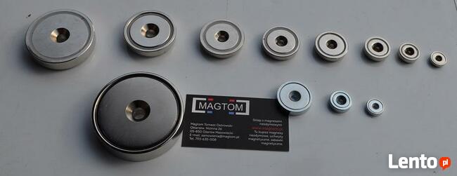 Magnes neodymowy pod wkręt stożek w obudowie A 20 uchwyt