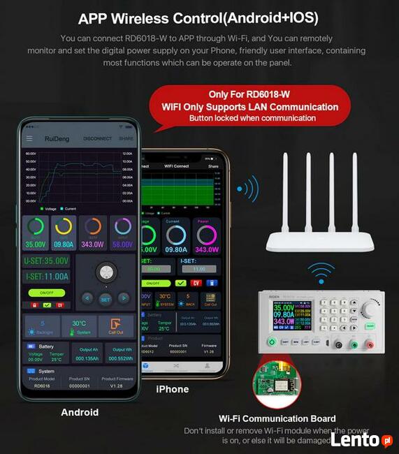 RD6018 moduł zasilający przetwornica z multimetr 60V 18A
