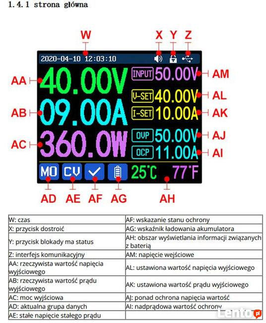 RD6018 moduł zasilający przetwornica z multimetr 60V 18A