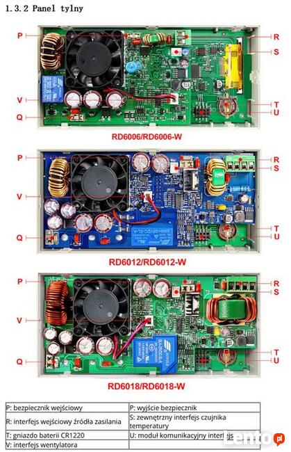 RD6018 moduł zasilający przetwornica z multimetr 60V 18A