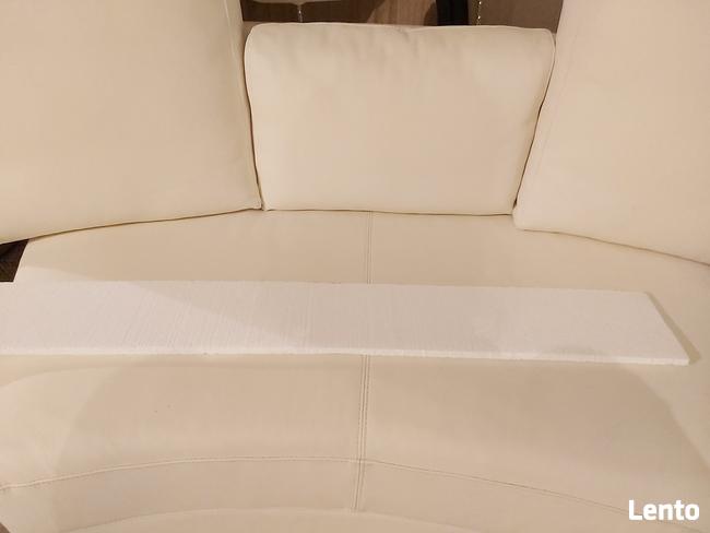 Zestaw wypoczynkowy skóra ecru - modułowy wyprzedaż ekspoz