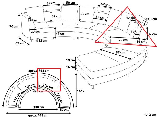 Sofa narożna skóra - modułowa wyprzedaż ekspozycji.