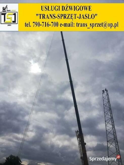 Dźwig tel 790716700 usługi dźwigowe Krosno dźwigi do 130 ton