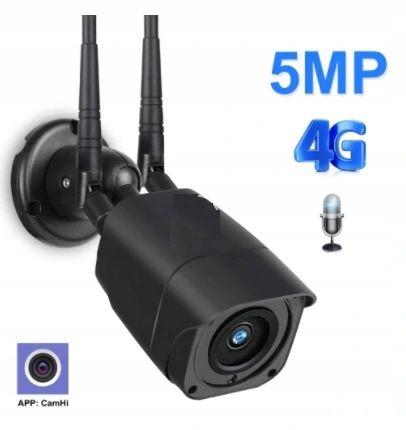 CZARNA kamera LTE 4G ZEWNĘTRZNA GSM 5Mpx internet z SIM