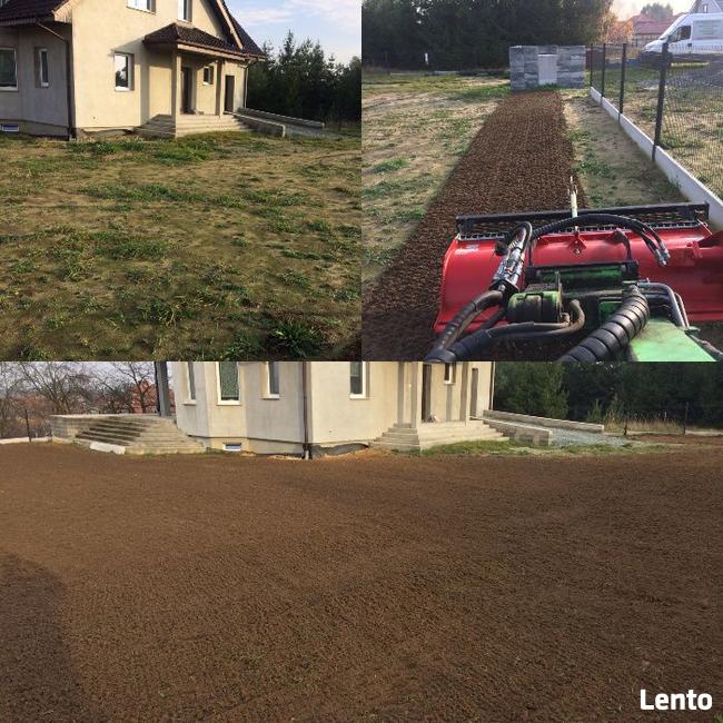Usługi glebogryzarka separacyjna, Niwelacja, Trawniki,