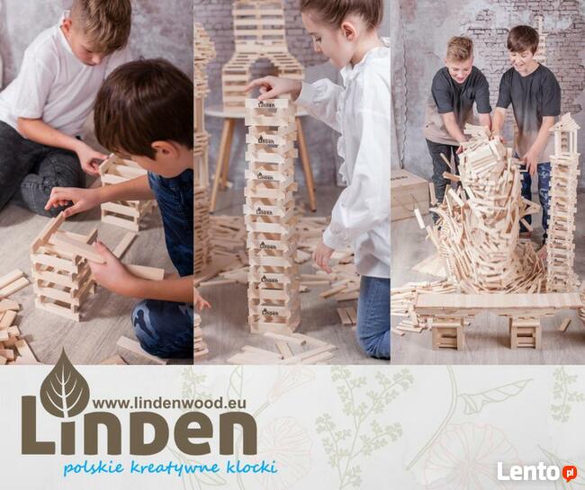 POMYSŁ NA PREZENT drewniane KLOCKI LINDEN 300 szt.