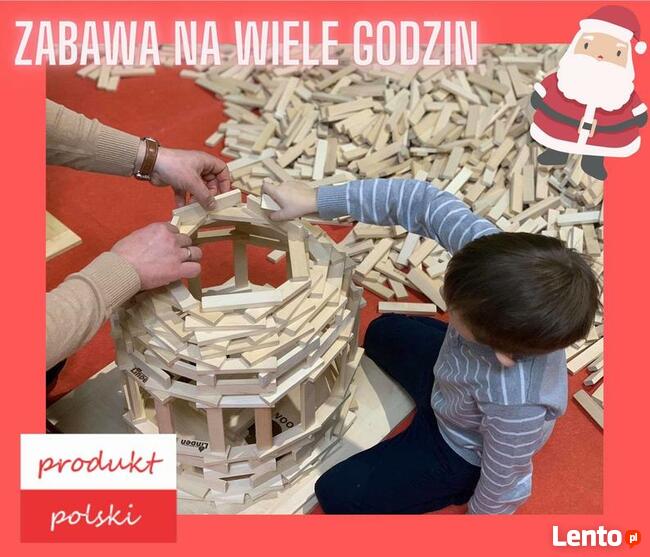 Zabawki konstrukcyjne, klocki drewniane Linden 500 szt
