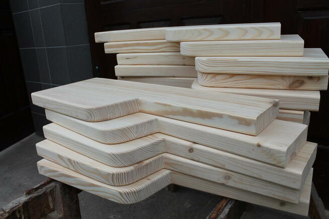 TREP 80cm STOPIEŃ KACZY Schody kacze z Drewna Sosnowego