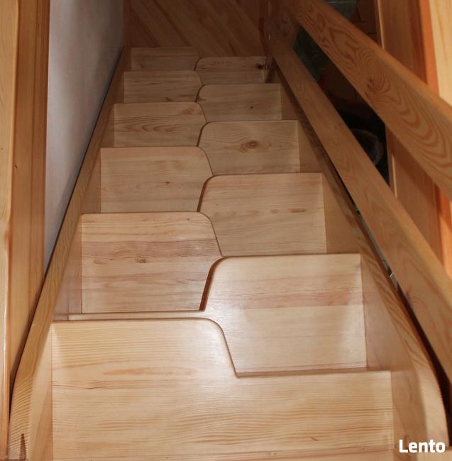 TREP 60cm STOPIEŃ KACZY Schody kacze z Drewna Sosnowego