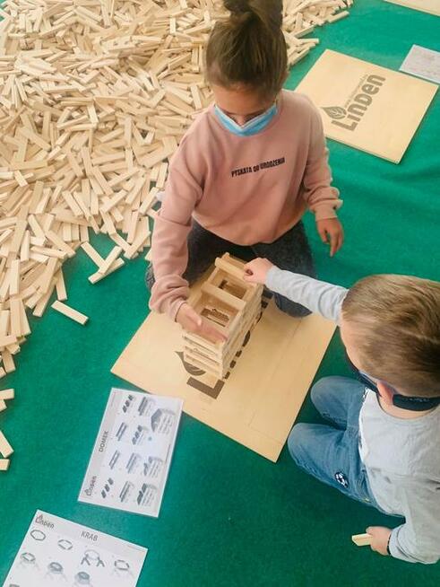 Klocki drewniane 200 szt. Pomysł na prezent dla dziecka.