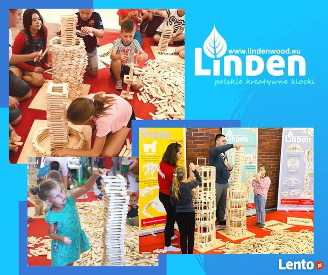 Zabawki konstrukcyjne, klocki drewniane Linden 500 szt